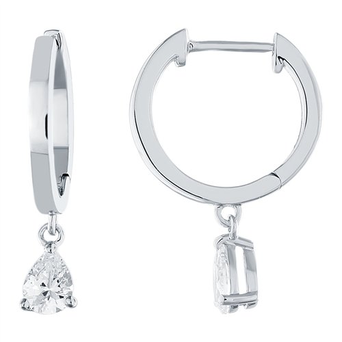 Boucles d'oreilles toi et moi diamant en or 18 carats
