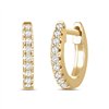 Boucles d'oreilles serti clos diamant en or 18 carats