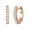 Boucles d'oreilles serti clos diamant en or 18 carats