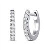 Boucles d'oreilles serti clos diamant en or 18 carats