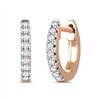 Boucles d'oreilles serti clos diamant en or 18 carats