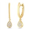 Boucles d'oreilles serti clos diamant en or 18 carats