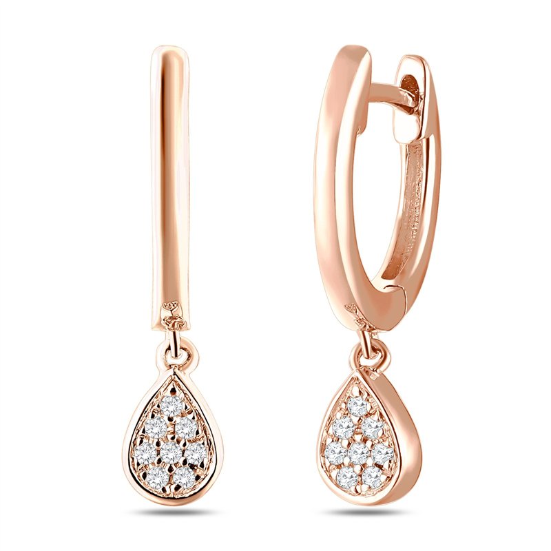 Boucles d'oreilles serti clos diamant en or 18 carats