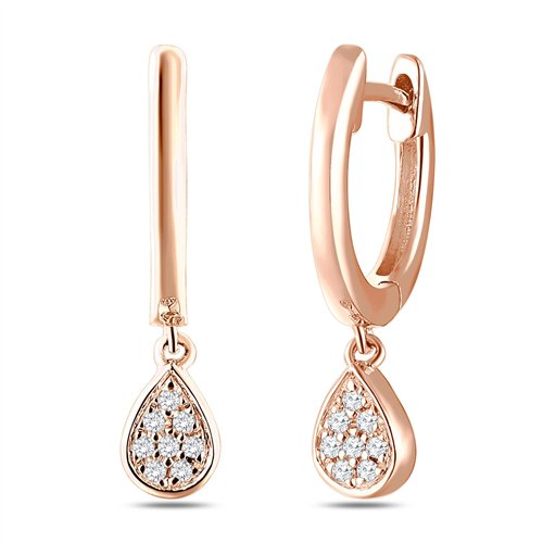 Boucles d'oreilles serti clos diamant en or 18 carats
