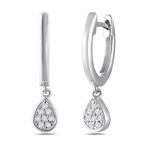 Boucles d'oreilles serti clos diamant en or 18 carats