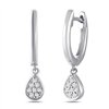 Boucles d'oreilles serti clos diamant en or 18 carats