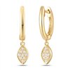 Boucles d'oreilles toi et moi diamant en or 18 carats