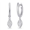 Boucles d'oreilles toi et moi diamant en or 18 carats