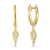 Boucles d'oreilles toi et moi diamant en or 18 carats