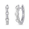 Boucles d'oreilles serti clos diamant en or 18 carats
