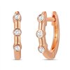Boucles d'oreilles serti clos diamant en or 18 carats