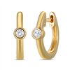 Boucles d'oreilles serti clos diamant en or 18 carats