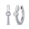 Boucles d'oreilles serti clos diamant en or 18 carats