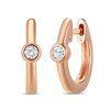 Boucles d'oreilles serti clos diamant en or 18 carats