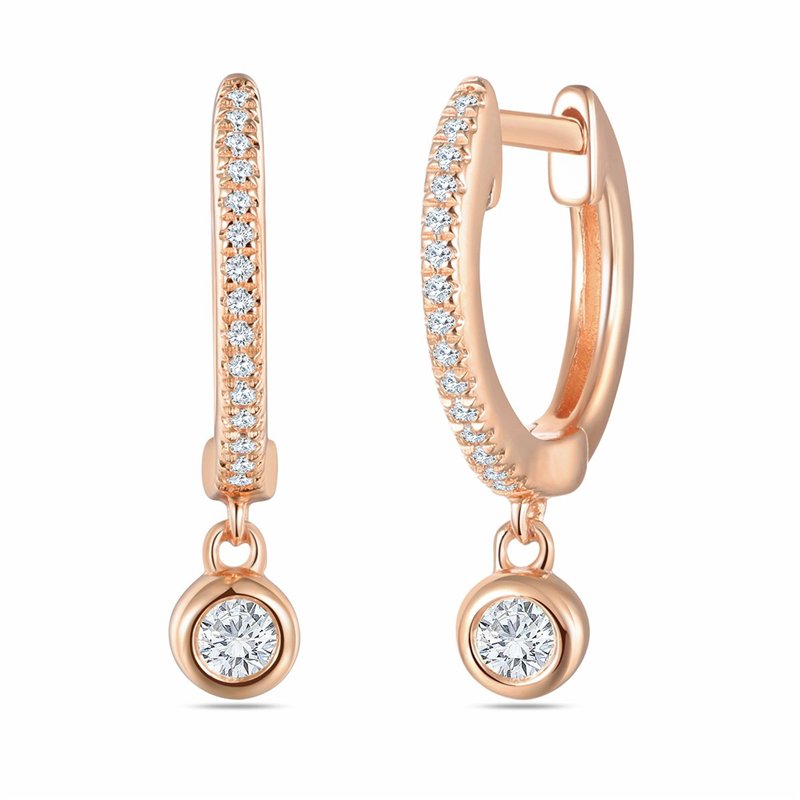Boucles d'oreilles toi et moi diamant en or 18 carats