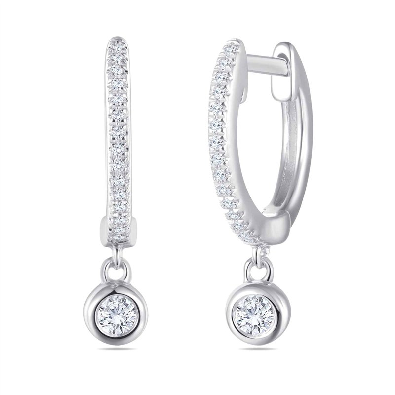Boucles d'oreilles toi et moi diamant en or 18 carats