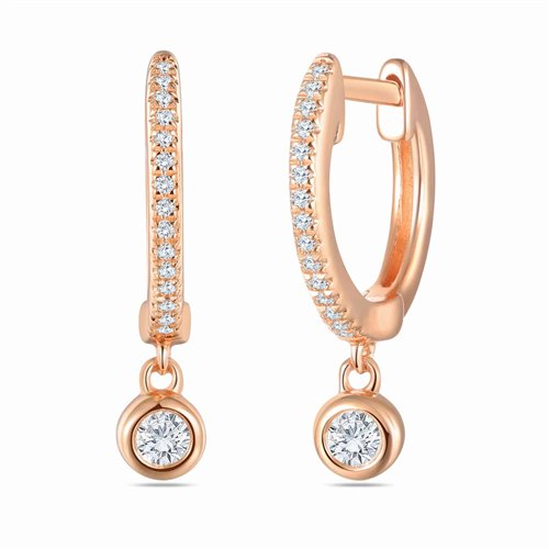 Boucles d'oreilles toi et moi diamant en or 18 carats