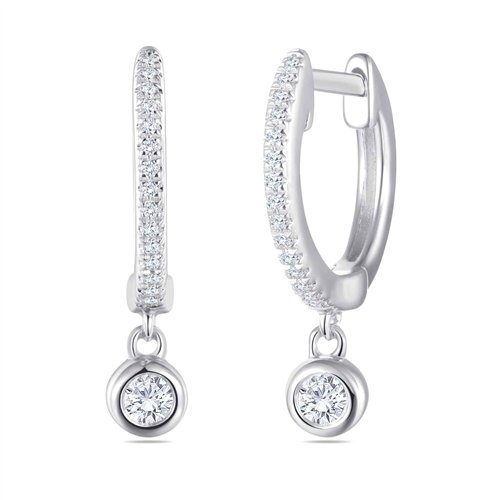 Boucles d'oreilles toi et moi diamant en or 18 carats
