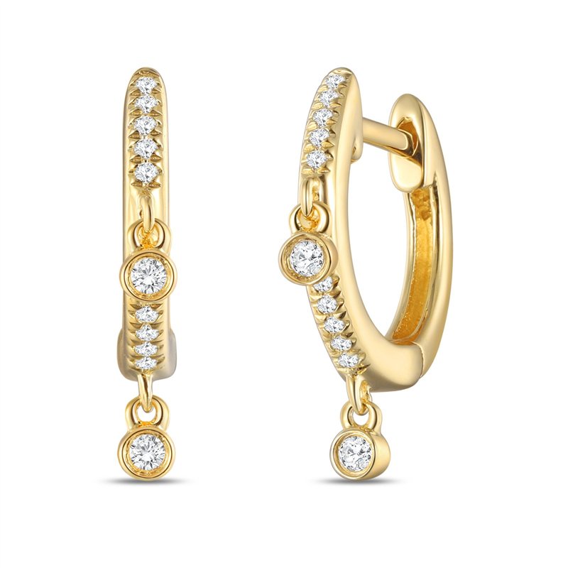 Boucles d'oreilles toi et moi diamant en or 18 carats