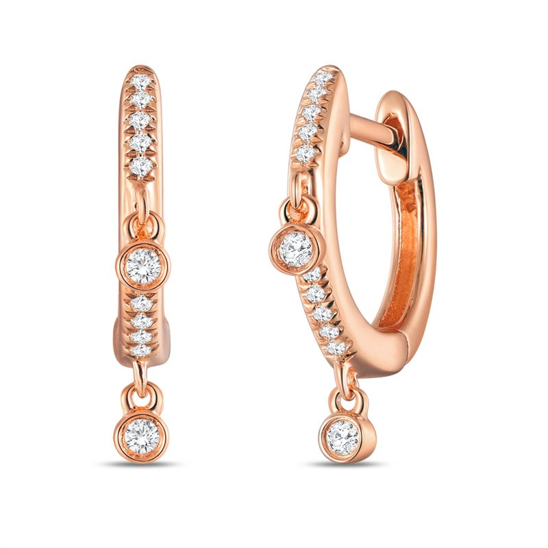 Boucles d'oreilles toi et moi diamant en or 18 carats