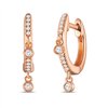 Boucles d'oreilles toi et moi diamant en or 18 carats