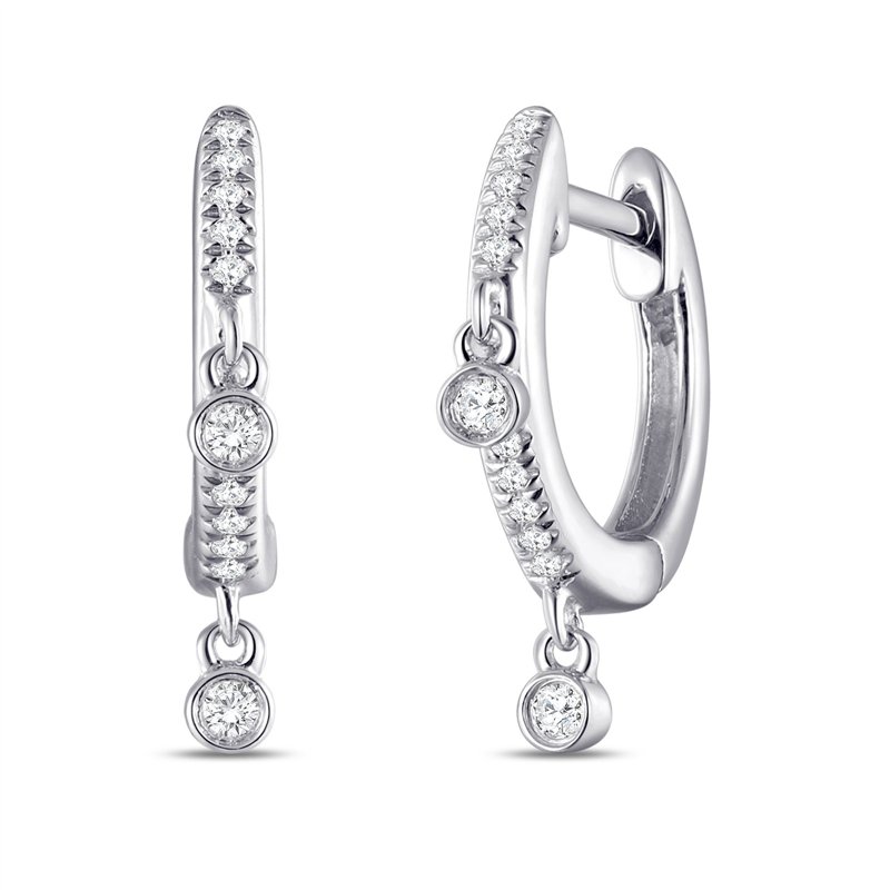Boucles d'oreilles toi et moi diamant en or 18 carats