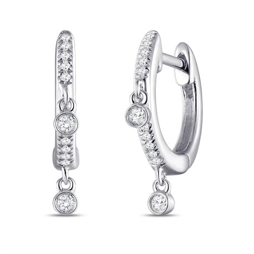 Boucles d'oreilles toi et moi diamant en or 18 carats