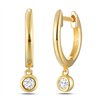 Boucles d'oreilles serti clos diamant en or 18 carats
