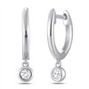 Boucles d'oreilles serti clos diamant en or 18 carats
