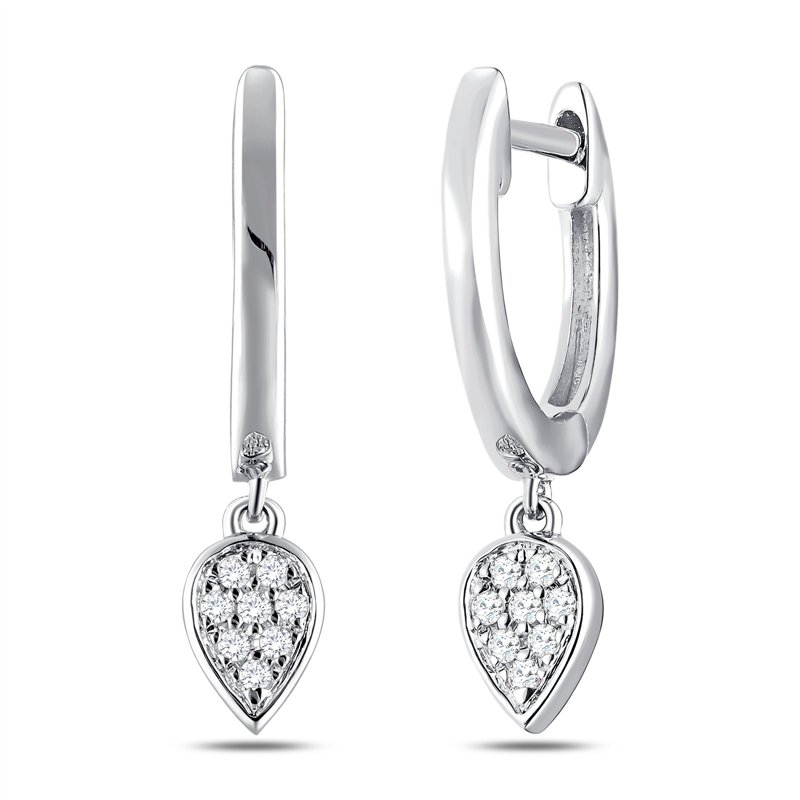 Boucles d'oreilles serti clos diamant en or 18 carats