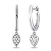 Boucles d'oreilles serti clos diamant en or 18 carats
