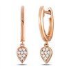 Boucles d'oreilles serti clos diamant en or 18 carats