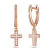 Boucles d'oreilles serti clos diamant en or 18 carats
