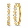 Boucles d'oreilles serti clos diamant en or 18 carats