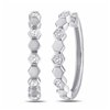 Boucles d'oreilles serti clos diamant en or 18 carats