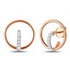 Boucles d'oreilles serti clos diamant en or 18 carats