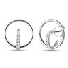 Boucles d'oreilles serti clos diamant en or 18 carats