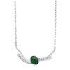 Collier toi et moi émeraude et diamant en or 18 carats