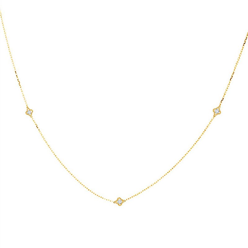 Collier serti clos diamant en or 18 carats