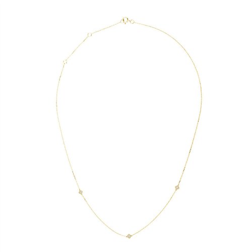 Collier serti clos diamant en or 18 carats