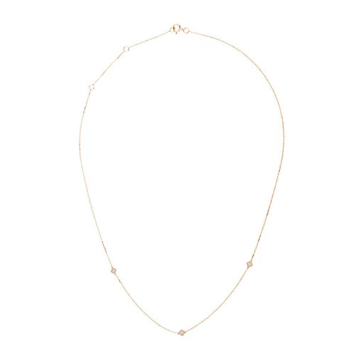 Collier serti clos diamant en or 18 carats