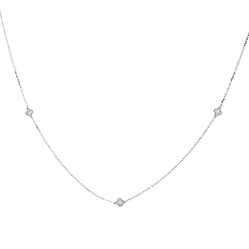 Collier serti clos diamant en or 18 carats