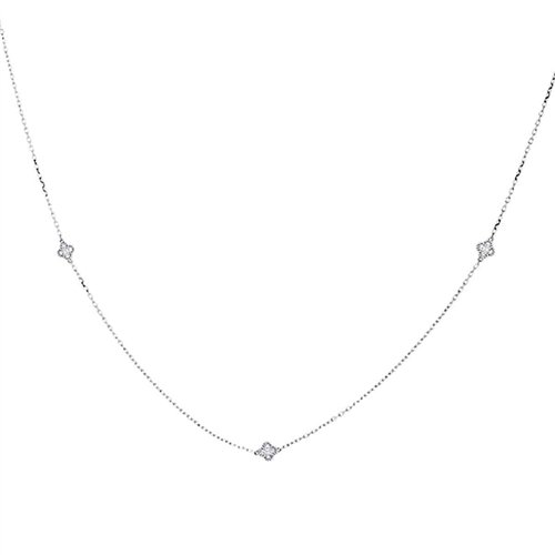 Collier serti clos diamant en or 18 carats