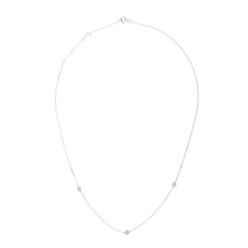 Collier serti clos diamant en or 18 carats