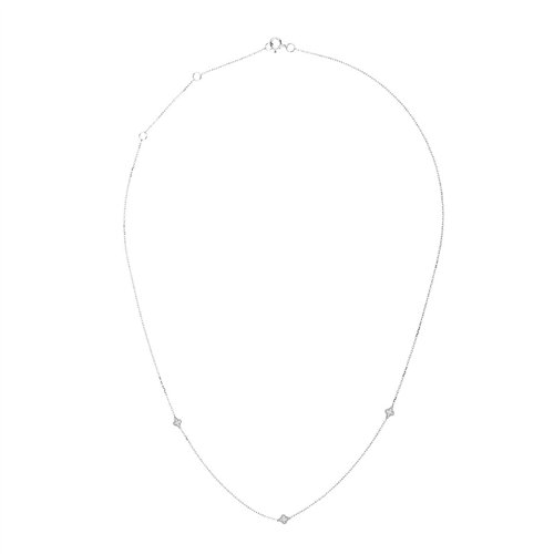 Collier serti clos diamant en or 18 carats