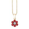 Collier rubis et diamant en or 18 carats