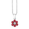 Collier rubis et diamant en or 18 carats