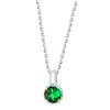 Collier émeraude et diamant en or 18 carats