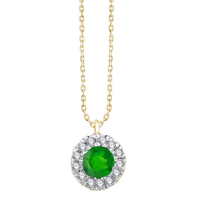 Collier émeraude et diamant en or 18 carats
