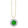 Collier émeraude et diamant en or 18 carats